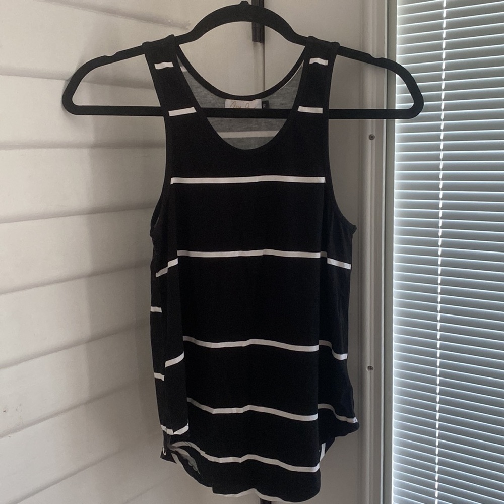 Ava Sky x Fighting Eel Black & White Stripe Tank